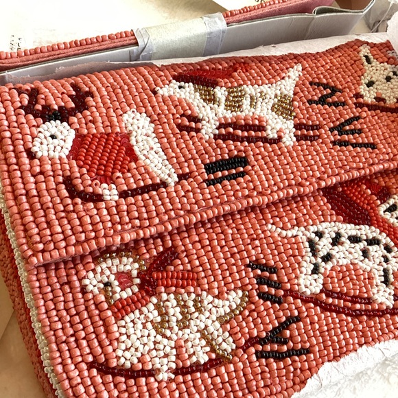 🐾Anthropologie Fiona Beaded Bag Animal Edition Dog Purse NEW - Picture 6 of 10